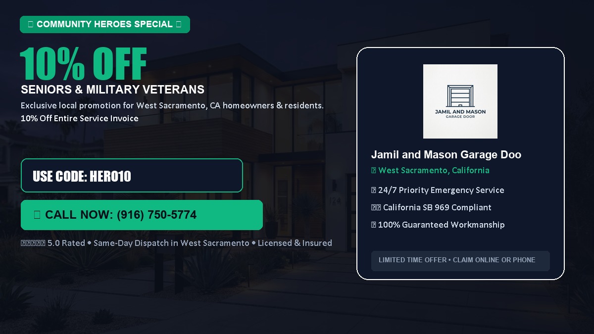 10% OFF Senior Citizens (65+) & Military / Veteran Community Discount in West Sacramento, CA